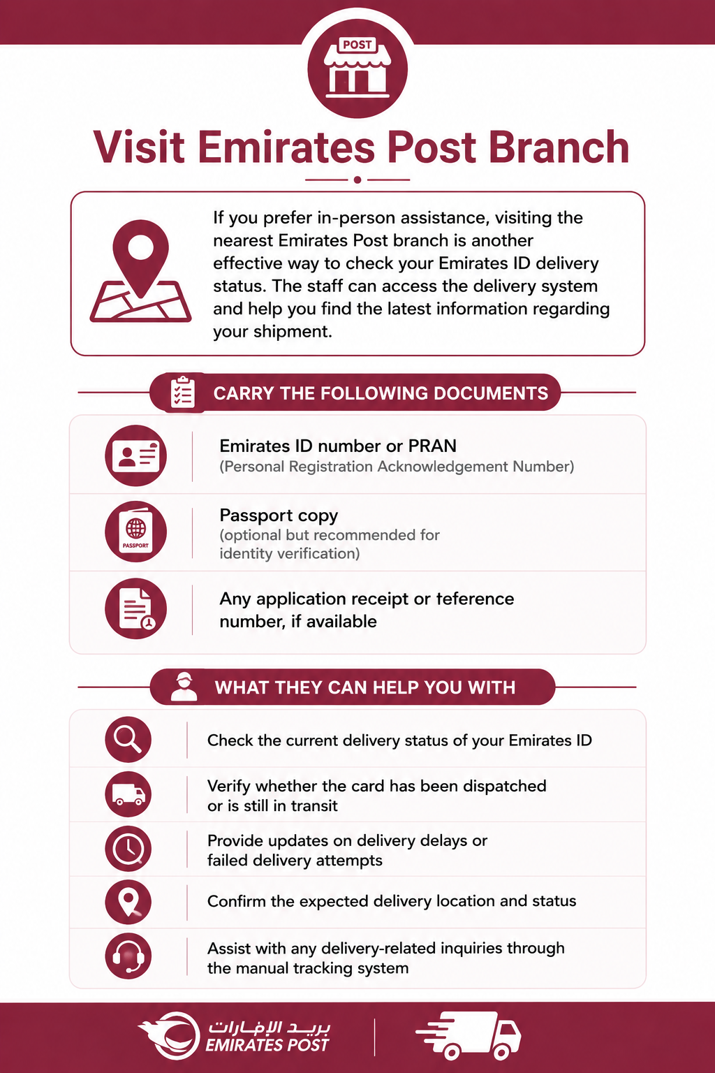 Visit Emirates Post Branch