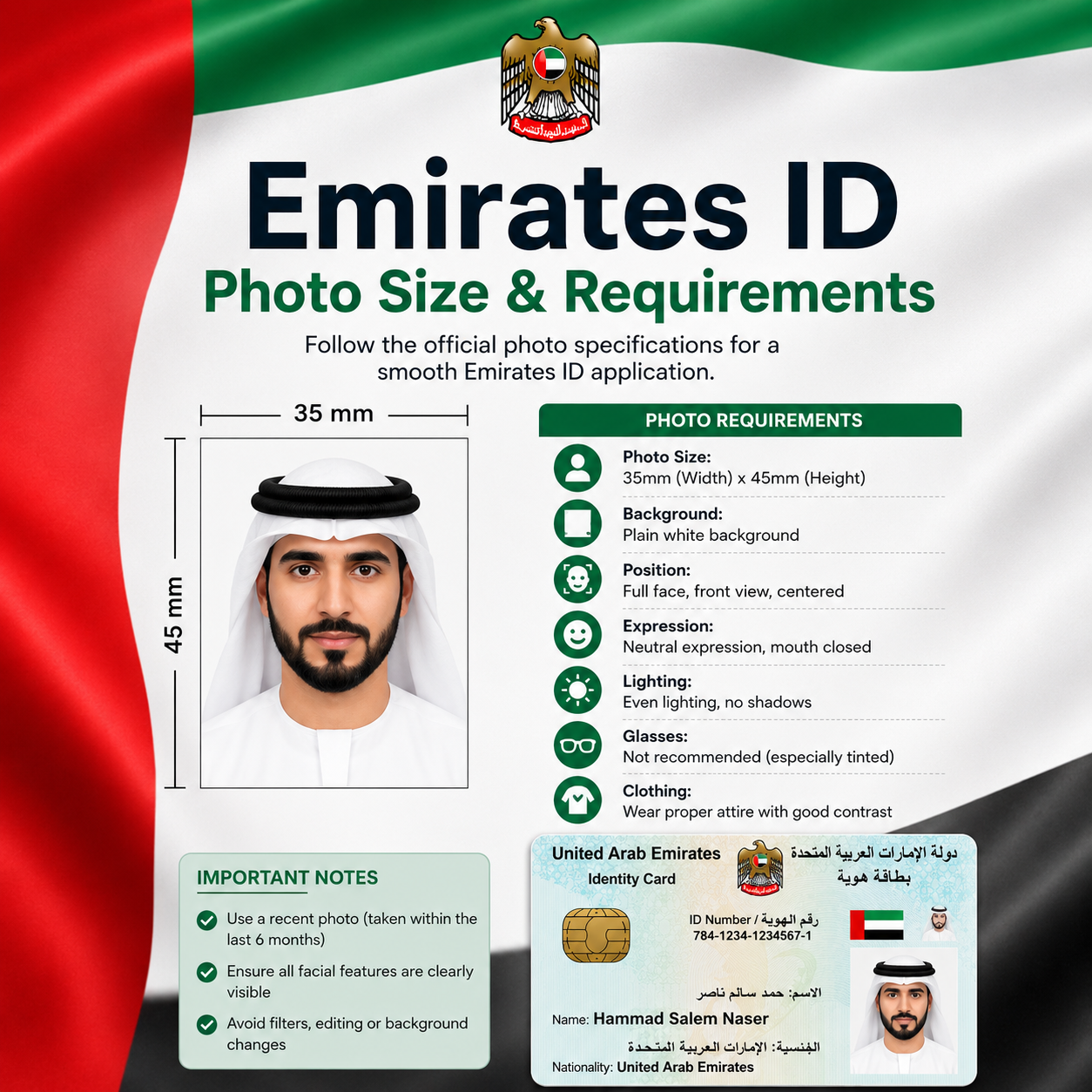 Emirates ID Photo Size